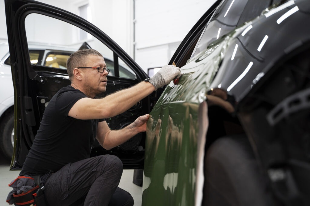 person working car wrapping (1) person working car wrapping (1)